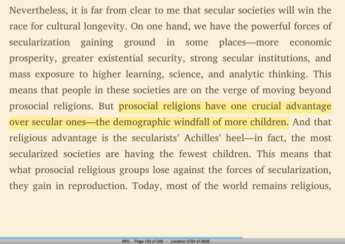 Quote from A. Noenzayan, Big Gods: How Religion Transformed Cooperation and Conflict, Kindle edition, location 3800, p. 192.